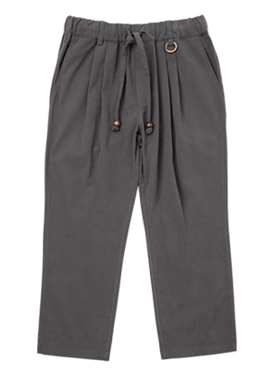 DOUBLE PEACH WASHED COTTON PANTS Charcoal