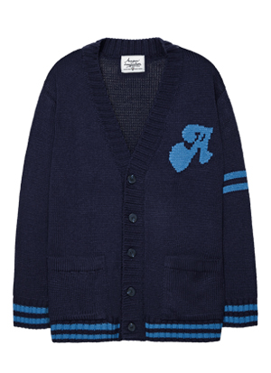 AWESOME A SYMBOL OVERFIT CARDIGAN Navy