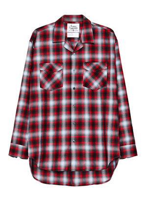 AWESOME TAILORED LOOSE CHECK SHIRTS Red